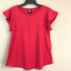 Bobeau- Flutter Sleeve Tee